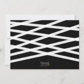 白黒リラックススト結婚スクリプトの記念日パーティー 招待状 (裏面)