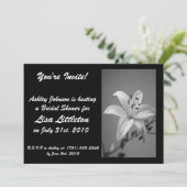 白黒リリーシャワー招待状 招待状 (スタンド正面)