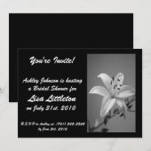 白黒リリーシャワー招待状 招待状 (正面/裏面)