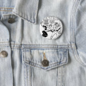 白黒リングや輪の緑のランタン 缶バッジ (インサイチュ)