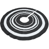 白黒リングや輪クリスマスツリースカート ブラッシュドポリエステルツリースカート (アングル)