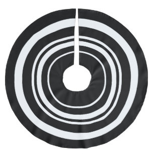 白黒リングや輪クリスマスツリースカート ブラッシュドポリエステルツリースカート