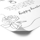 白黒リングや輪狩りブライダルシャワーゲーム ポスター (角)