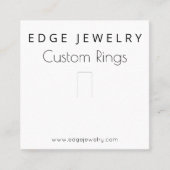 白黒リングや輪表示包装 スクエア名刺 (正面)