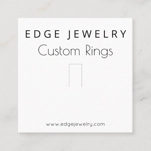 白黒リングや輪表示包装 スクエア名刺 (正面)