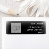 白黒リング結婚の住所 シール (インサイチュ)