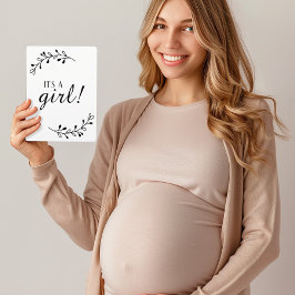 白黒リース妊娠ジェンダー写真サイン