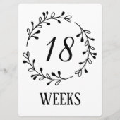 白黒リース妊娠週フォトシンボルや象徴 (裏面)