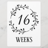 白黒リース妊娠週フォトシンボルや象徴 (正面)