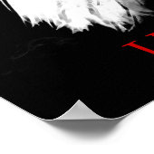 白黒リーダーシップイーグルアイズポスター ポスター (角)