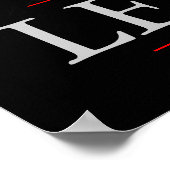 白黒リーダーシップ大胆不敵イーグルポスター ポスター (角)