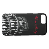白黒リーニングタワーオブピサイタリアヴィヴァイタリア Case-Mate iPhoneケース (裏面(横))