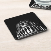 白黒リーニングタワーオブピサイタリア コースター (左側)