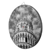 白黒リーニングタワーオブピサイタリア ダーツボード (正面右)