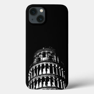 白黒リーニングタワーオブピサイタリア iPhone 13ケース