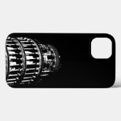 白黒リーニングタワーオブピサイタリア Case-Mate iPhoneケース (裏面 (横))