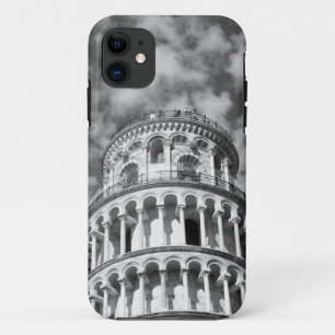 白黒リーニングタワーオブピサイタリア iPhone 11 ケース