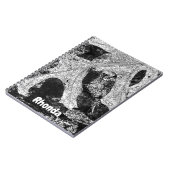 白黒リーフイラストレーション ノートブック (左側)