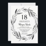 白黒リーフリース18誕生日招待状 招待状<br><div class="desc">ブラック&ホワイトリーフリース18th誕生日招待状マッチングコレクションのニッチとネストストア。アートワーク(www.EssemCreatives.etsy.com)</div>