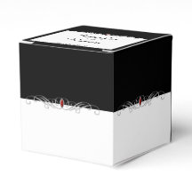 白黒ルビアクセント結婚式の引き出物ボックス