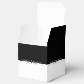 白黒ルビアクセント結婚式の引き出物ボックス フェイバーボックス (オープン)