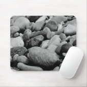 白黒レイクショアビーチストーンズ マウスパッド (マウス)