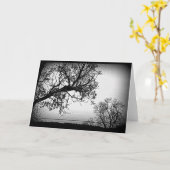 白黒レイクシーン任意の大事な行事カード カード (黄色い花)