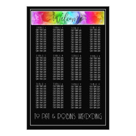 白黒レインボーインクのシーティングチャートプリント フォトプリント           