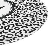 白黒レオパード一文字 カッティングボード (角)