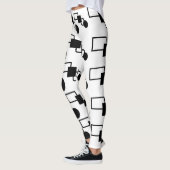 白黒レギンス レギンス (左)