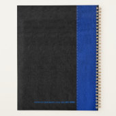 白黒レザーのフェイクテクスチャー手帳 プランナー手帳 (裏面)