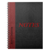 白黒レザーフェイク ノートブック (正面)