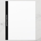 白黒レシピ仕切り |前菜 (裏面)