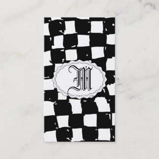 白黒レジ係の抽象芸術 名刺