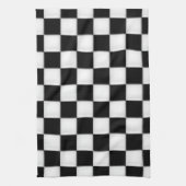 白黒レジ係パターン キッチンタオル (縦)