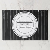 白黒レストラパーソナライズされたン ペーパーパッド (正面)