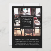 白黒レストラングランドオープニングフォト 招待状 (正面)
