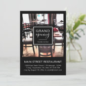 白黒レストラングランドオープニングフォト 招待状 (スタンド正面)