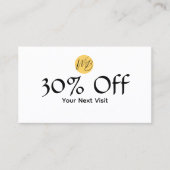 白黒レストランQrコードメニューと 割引カード (正面)