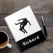 白黒レスリングテーマデザインレスラー名 ノートブック