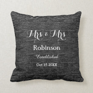 白黒レズパーソナライズされたビ結婚アンの恋 クッション