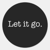 白黒レッツゴー感動的引用文 ラウンドシール (正面)