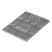 白黒レッツゼブラハクナマタタモチーフ ノートパッド (回転)