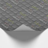 白黒レッツゼブラハクナマタタモチーフ ラッピングペーパー (角)