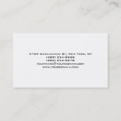 白黒レッドストライプ金ゴールド魅力的名刺 名刺 (裏面)