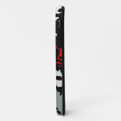 白黒レッドターコイズパターン Case-Mate iPhoneケース (裏面/左)