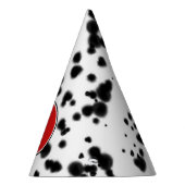 白黒レッドダルマティアンスポットバースデーパーティー パーティーハット (右)