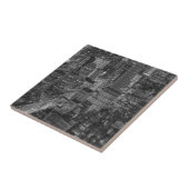 白黒レッドニューヨークシティスカイライン タイル (側面)