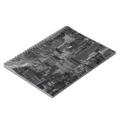 白黒レッドニューヨークシティスカイライン ノートブック (左側)