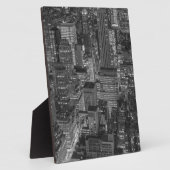 白黒レッドニューヨークシティスカイライン フォトプラーク (側面)